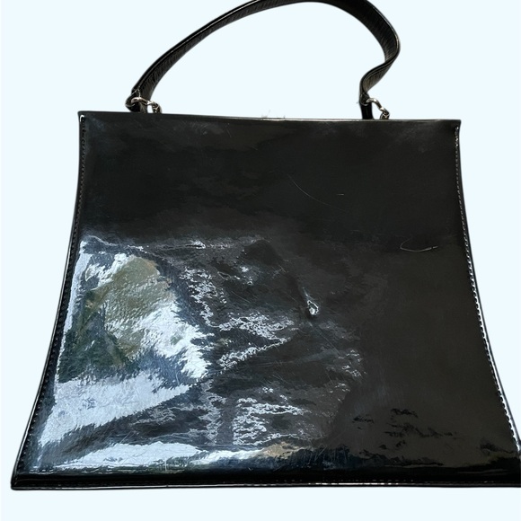 Vintage Exclusive Waldybag Patent Handbag w/ Coin Purse | Made in England - Picture 3 of 12